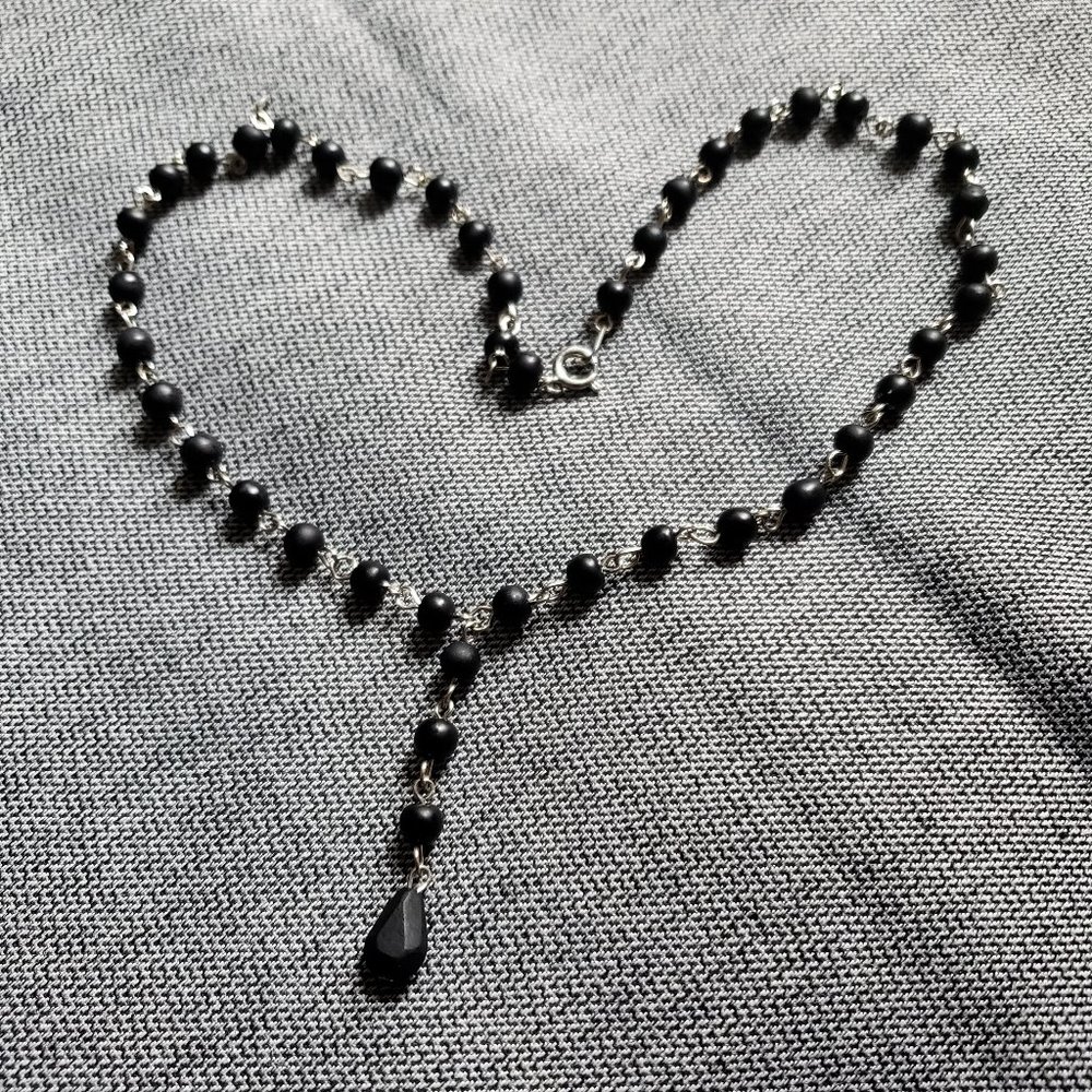 Classic black onyx with pendant necklace